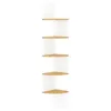 Image de Vidaxl ?TagÂ¿Â¿Re D'angle Murale Blanc/ChÂ¿Âºne Sonoma 19x19x123cm AgglomÂ¿Â¿RÂ¿Â¿