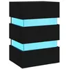 Image de Vidaxl Table De Chevet Ã  Led Noir 45x35x67 Cm AgglomÃ©rÃ©