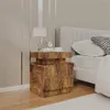 Image de vidaXL Table de chevet chêne fumé 45x35x52 cm Bois d'ingénierie326857