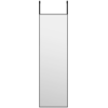 Image de vidaXL vidaXL Miroir de porte Noir 30x100 cm Verre et aluminium