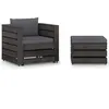 Image de Vidaxl Salon De Jardin 2 Pcs Avec Coussins Bois ImprÃ©gnÃ© De Gris