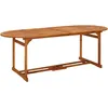 Image de Vidaxl Table Ã DÃ®ner De Jardin 220x90x75 Cm Bois D'acacia Massif