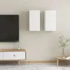 Image de vidaXL Meubles TV 2 pcs Blanc 30,5x30x60 cm Bois d ingénierie803327