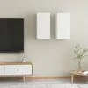 Image de vidaXL Vidaxl Meubles Tv 2 Pcs Blanc 30,5x30x60 Cm Bois D'ingénierie