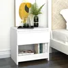 Image de vidaXL Table de chevet Blanc 40x30x39 cm Aggloméré803443