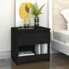 Image de vidaXL Table de chevet Noir 40x30x39 cm Aggloméré803445