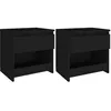 Image de vidaXL Tables de chevet 2 pcs Noir 40x30x39 cm Aggloméré803446