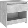 Image de vidaXL Table De Nuit Avec Tiroir & Étagère Gris Béton 40x30x39 Cm Bois Composé