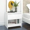 Image de vidaXL Tables de chevet 2 pcs Blanc brillant 40x30x39 cm Aggloméré803456