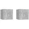 Image de Meuble TV mural 30,5 x 30 x 30 cm, bois contreplaquÃ© gris bÃ©ton, design moderne