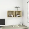 Image de vidaXL Armoires murales 2 pcs Chêne Sonoma 37x37x37 cm Bois ingénierie