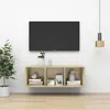 Image de vidaXL Meuble TV mural Chêne sonoma 37x37x107 cm Bois d’ingénierie