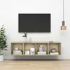 Image de vidaXL Meuble TV mural Chêne sonoma 37x37x142,5 cm Bois d'ingénierie805492