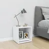 Image de vidaXL Meuble TV Blanc 37x35x37 cm Aggloméré