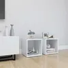 Image de vidaXL Meubles TV 2 pcs Blanc 37x35x37 cm Aggloméré