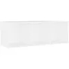 Image de Meuble TV Blanc 107x35x37 cm AgglomÃ©rÃ© - vidaXL