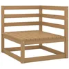 Image de vidaXL Canapé d'angle de jardin marron miel bois de pin solide