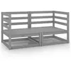 Image de vidaXL Canapés d'angle de jardin 2 pcs gris bois de pin massif