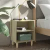 Image de vidaXL Tables de chevet pieds en bois 2 pcs Chêne sonoma 40x30x50 cm805786