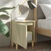 Image de vidaXL Table de chevet avec pieds en bois Chêne sonoma 40x30x50 cm