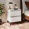 Image de vidaXL Tables de chevet 2 pcs blanc 40x35x50 cm bois d'ingénierie805870