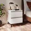 Image de vidaXL Tables de chevet 2 pcs Blanc 40x35x50 cm AgglomÃ©rÃ©