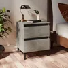 Image de vidaXL Table de chevet gris bÃ©ton 40x35x50 cm bois d'ingÃ©nierie