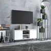 Image de vidaXL Meuble TV avec pieds en métal Blanc 103,5x35x50 cm805968