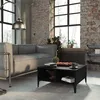 Image de vidaXL Table basse noir 60x60x30 cm bois d'ingénierie