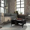 Image de vidaXL Table basse noir 60x60x30 cm bois d'ingÃ©nierie