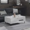 Image de vidaXL Table basse Blanc 90x60x35 cm AgglomÃ©rÃ©