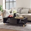 Image de vidaXL Table basse gris brillant 103,5x60x35 cm bois d'ingénierie806021