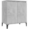 Image de Vidaxl Buffet Gris BÃ©ton 60x35x70 Cm AgglomÃ©rÃ©