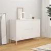Image de vidaXL Buffet blanc 101x35x70 cm bois d'ingénierie806103