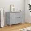 Image de vidaXL Buffet gris béton 101x35x70 cm bois d'ingénierie806107