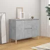 Image de vidaXL Vidaxl Buffet Gris Béton 101x35x70 Cm Bois D'ingénierie