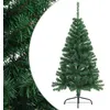 Image de vidaXL Sapin de Noël artificiel moitié avec support vert 120 cm PVC328415