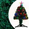 Image de vidaXL Arbre de Noël pré-éclairé avec support 64 cm fibre optique
