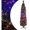 Image de vidaXL Arbre de NoÃ«l artificiel mince et support 150 cm Fibre optique