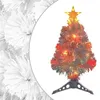 Image de vidaXL Arbre de Noël artificiel pré-éclairé blanc 64 cm fibre optique