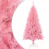 Image de vidaXL Sapin de Noël artificiel avec support rose 120 cm PVC