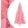 Image de vidaXL Sapin de Noël artificiel avec support rose 240 cm PVC329178