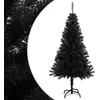 Image de vidaXL Sapin de Noël artificiel avec support noir 120 cm PVC