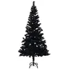 Image de vidaXL Sapin de Noël artificiel avec support noir 240 cm PVC329180