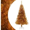 Image de vidaXL Sapin de Noël artificiel avec support Doré 120 cm PET