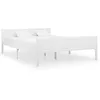 Image de vidaXL Cadre de lit sans matelas bois massif de pin blanc 160x200 cm