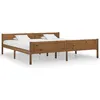 Image de vidaXL Cadre de lit Bois de pin massif Marron miel 200x200 cm