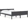 Image de vidaXL Cadre de lit Bois de pin massif Gris 120x200 cm