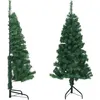Image de vidaXL Sapin de Noël artificiel d'angle Vert 150 cm PVC