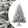 Image de vidaXL Sapin de Noël artificiel à flocons de neige Vert 150 cm PVC/PE